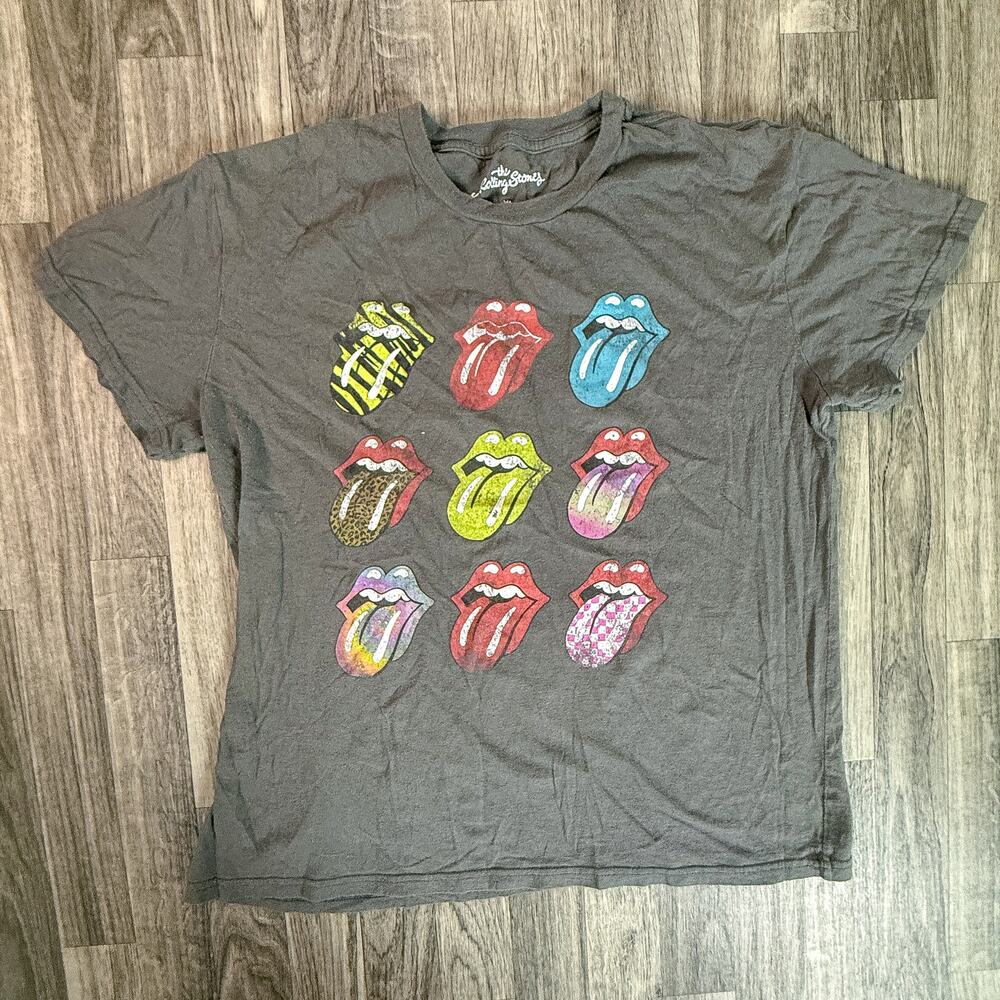 Rolling Stones Tongue Graphic Tee Shirt 100% Cotton Official Merch